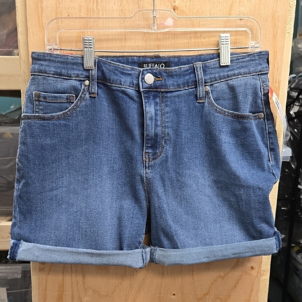 Buffalo David Bitton Size 10 Medium Wash Teagan High Rise Stretch Denim S…